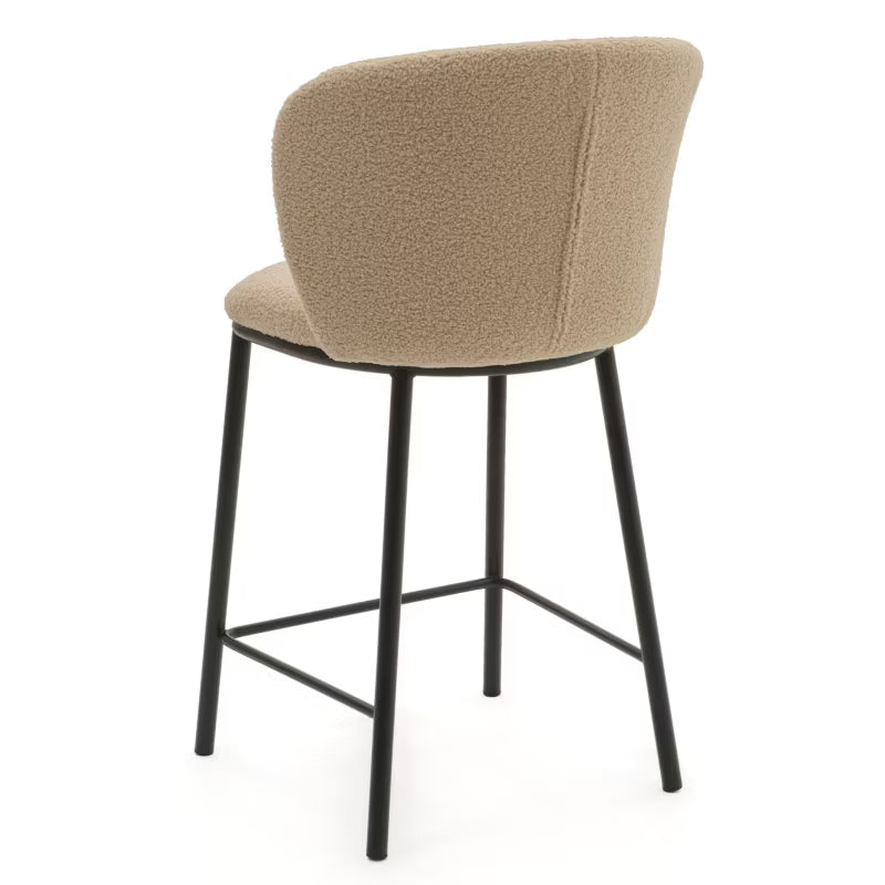 Barstol BARI Mørk Beige Bouclé