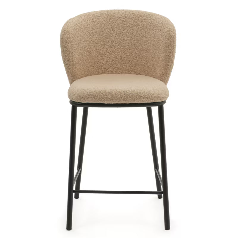 Barstol BARI Mørk Beige Bouclé