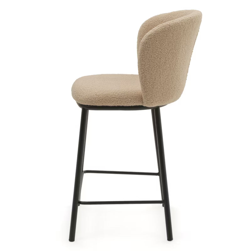 Barstol BARI Mørk Beige Bouclé