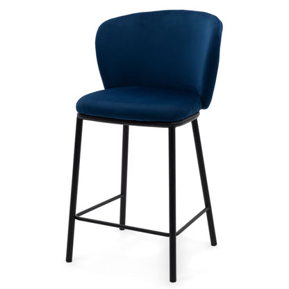 Barstol Bari Mørkeblå Velour