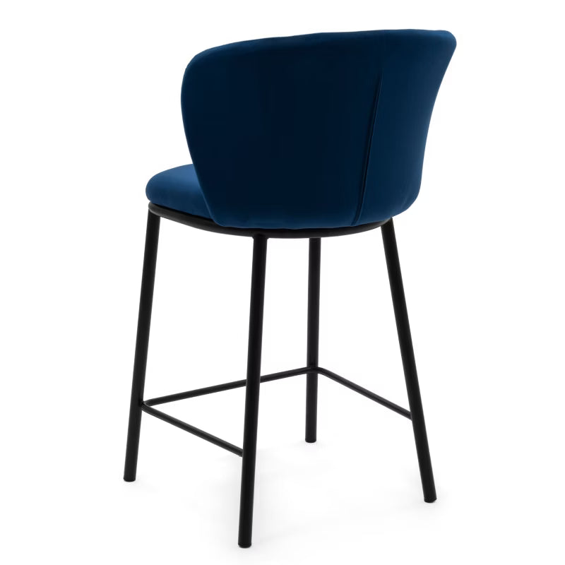 Barstol Bari Mørkeblå Velour