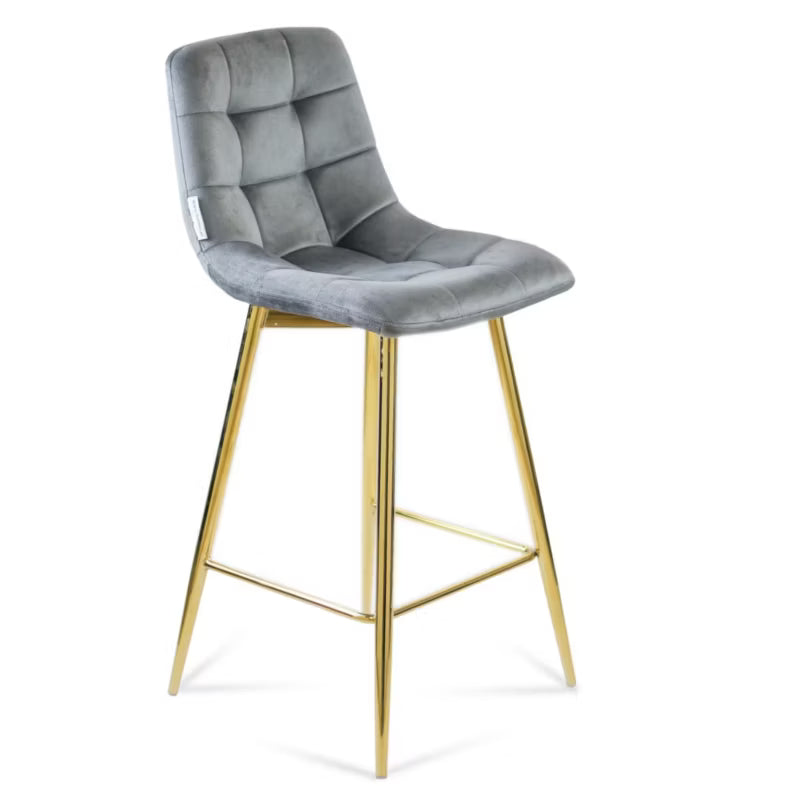 Barstol Ben 44x56x94 cm Mørkegrå med Guld Ben