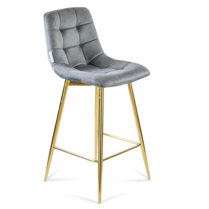 Barstol Ben 44x56x94 cm Mørkegrå med Guld Ben