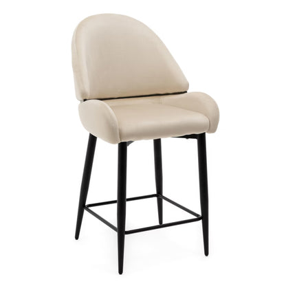 Barstol Bergamo 56x61 cm Beige Fløjl