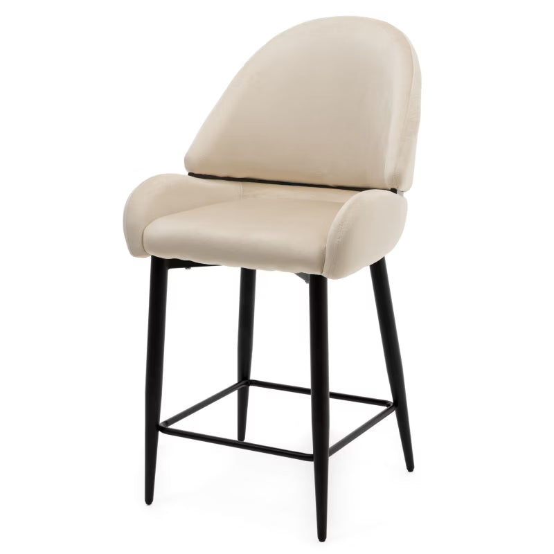 Barstol Bergamo 56x61 cm Beige Fløjl