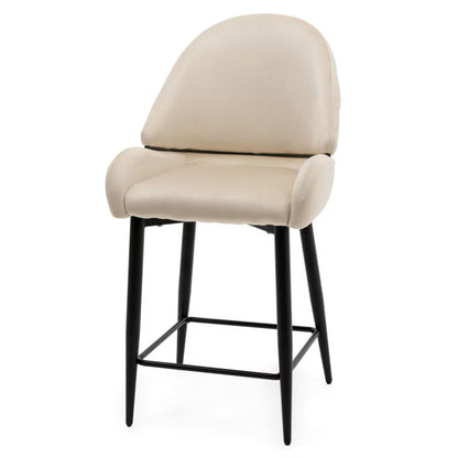 Barstol Bergamo 56x61 cm Beige Fløjl