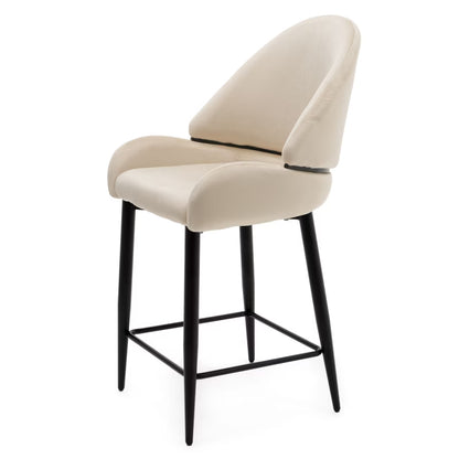 Barstol Bergamo 56x61 cm Beige Fløjl