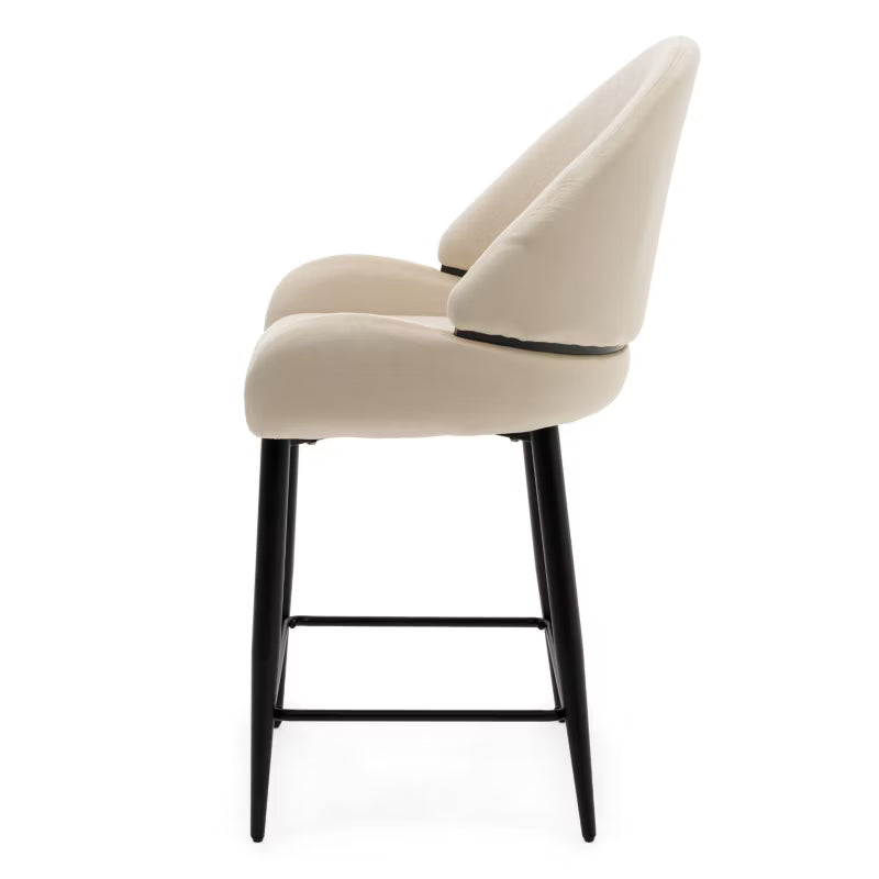 Barstol Bergamo 56x61 cm Beige Fløjl