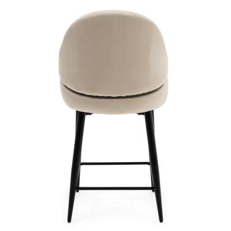 Barstol Bergamo 56x61 cm Beige Fløjl