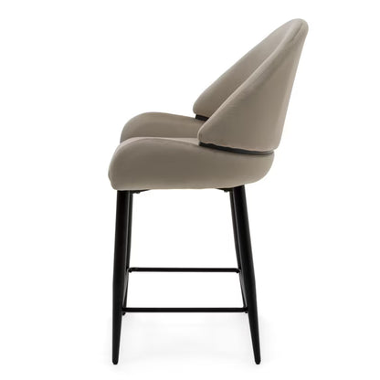 Barstol Bergamo Mørk Beige Fløjl