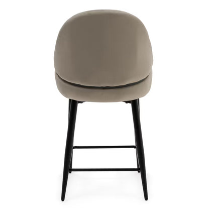 Barstol Bergamo Mørk Beige Fløjl