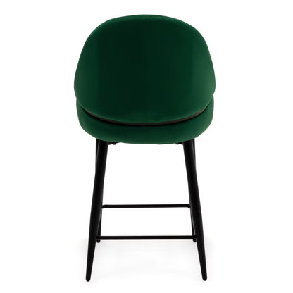 Barstol BERGAMO Velour med Sorte Metalben