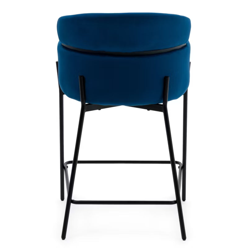 Barstol Bolzano 60x55x99 cm Mørkeblå Fløjl