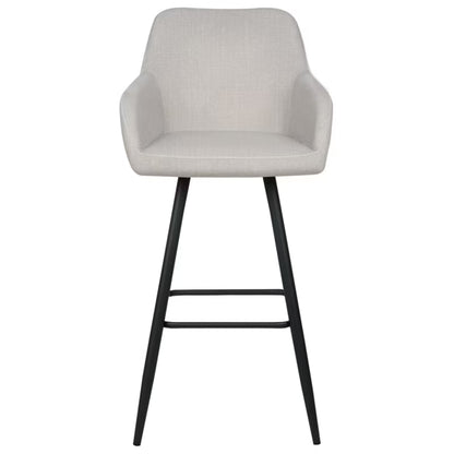 Barstol Casmalia 50x54x103 cm Gråbeige Velour 2 Stk.