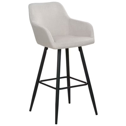 Barstol Casmalia 50x54x103 cm Gråbeige Velour 2 Stk.