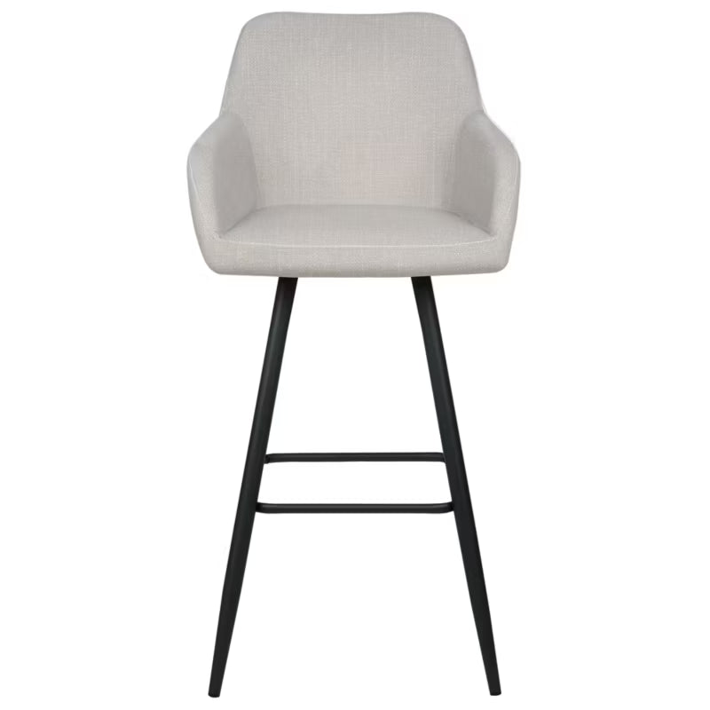 Barstol Casmalia 50x54x103 cm Gråbeige Velour 2 Stk.