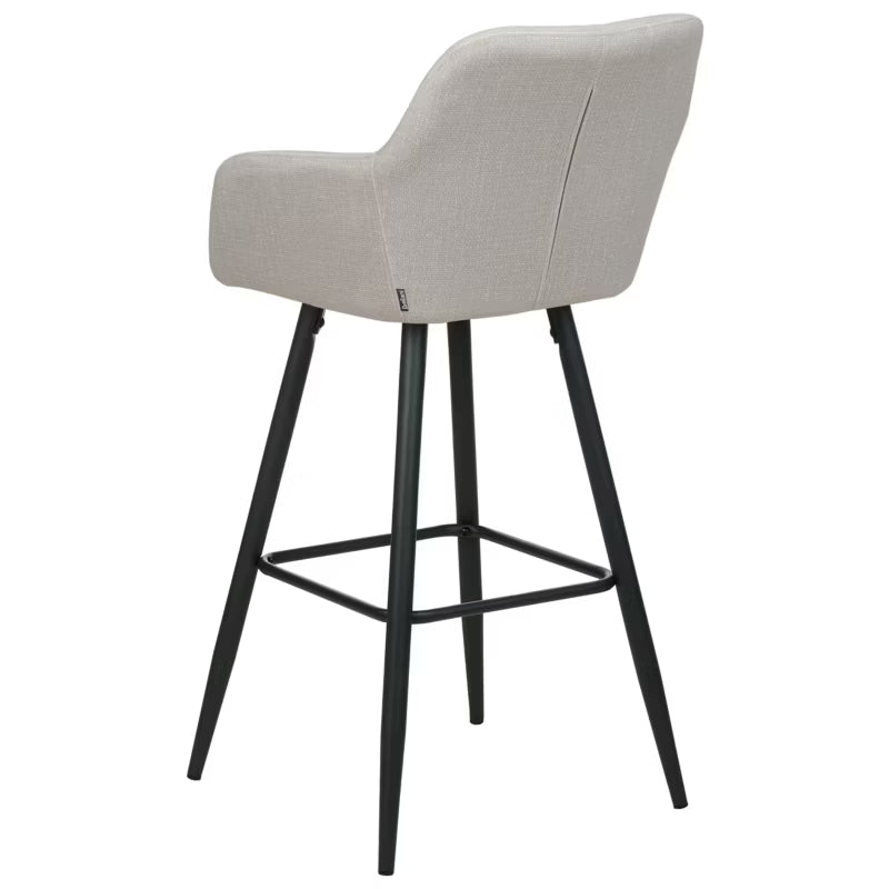 Barstol Casmalia 50x54x103 cm Gråbeige Velour 2 Stk.