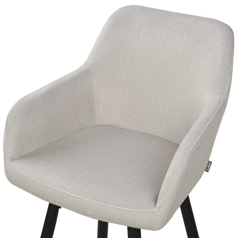 Barstol Casmalia 50x54x103 cm Gråbeige Velour 2 Stk.