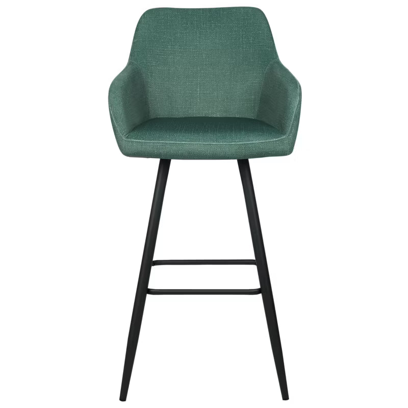 Barstol Casmalia 50x54x103 cm Mørkegrøn Velour Sæt af 2