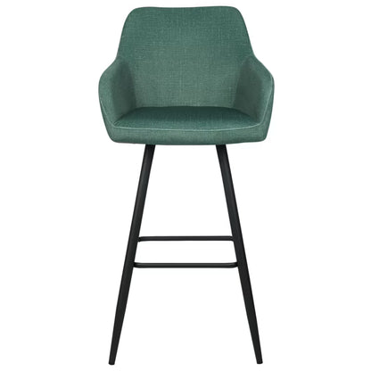 Barstol Casmalia 50x54x103 cm Mørkegrøn Velour Sæt af 2