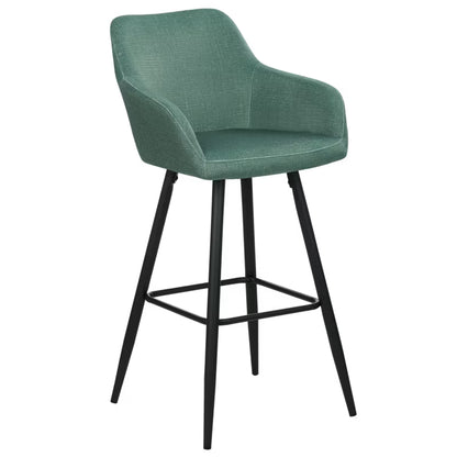 Barstol Casmalia 50x54x103 cm Mørkegrøn Velour Sæt af 2