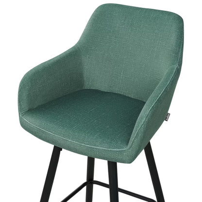 Barstol Casmalia 50x54x103 cm Mørkegrøn Velour Sæt af 2