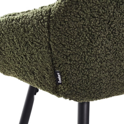 Barstol Casmalia Bouclé Mørkegrøn Sæt af 2