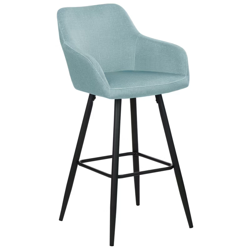 Barstol Casmalia Velour Lyseblå 2-Pak