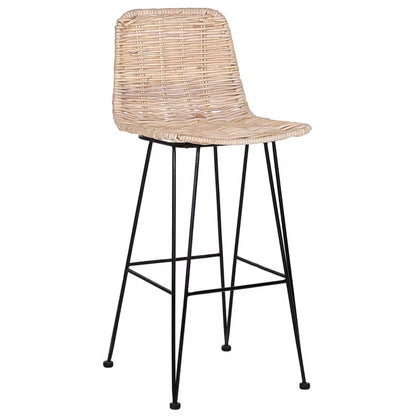Barstol Cassita Rattan Natur Sæt med 2 Stk