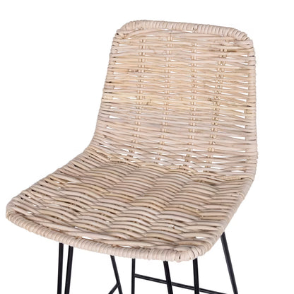 Barstol Cassita Rattan Natur Sæt med 2 Stk