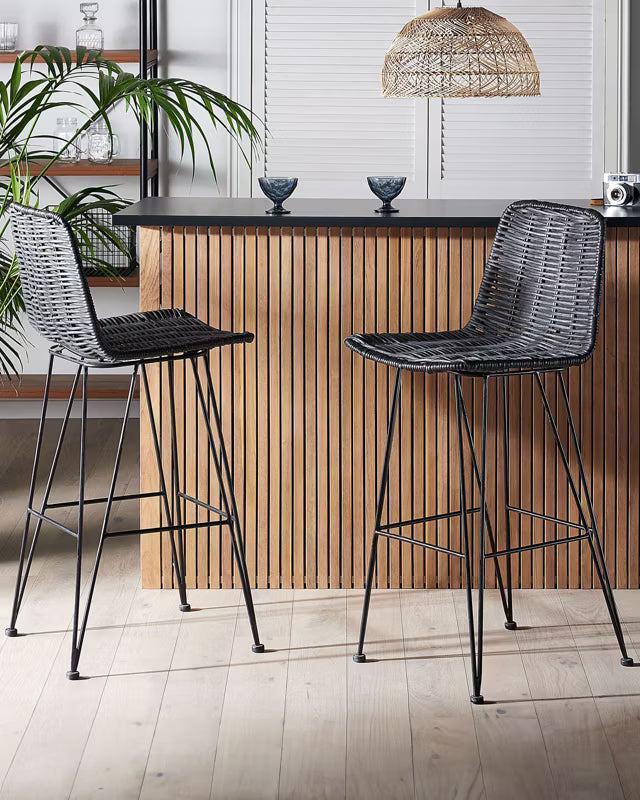 Barstol Cassita Rattan Sort 2-Pak