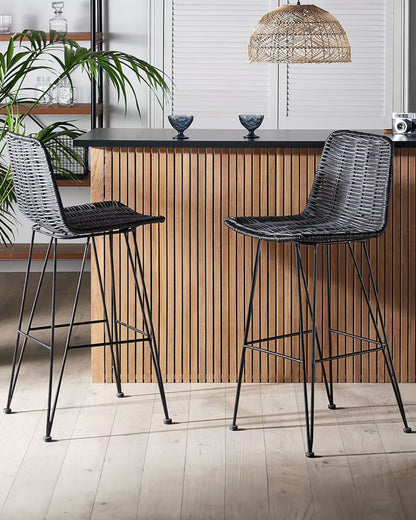 Barstol Cassita Rattan Sort 2-Pak