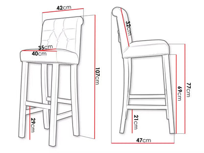 Barstol Christina 42x47x107 cm Sort