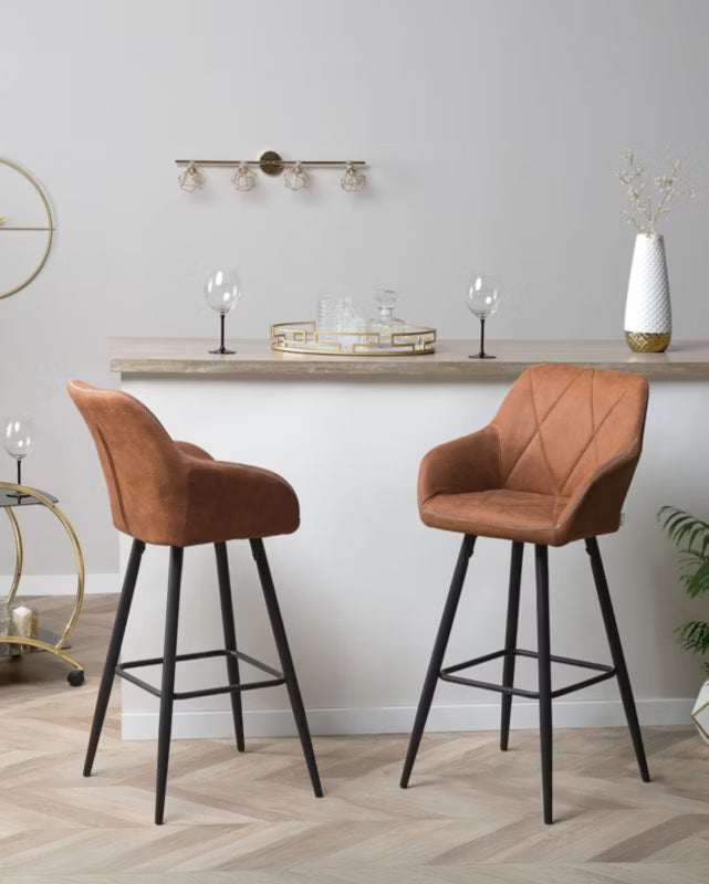 Barstol Darien 2 Stk Gylden Brun