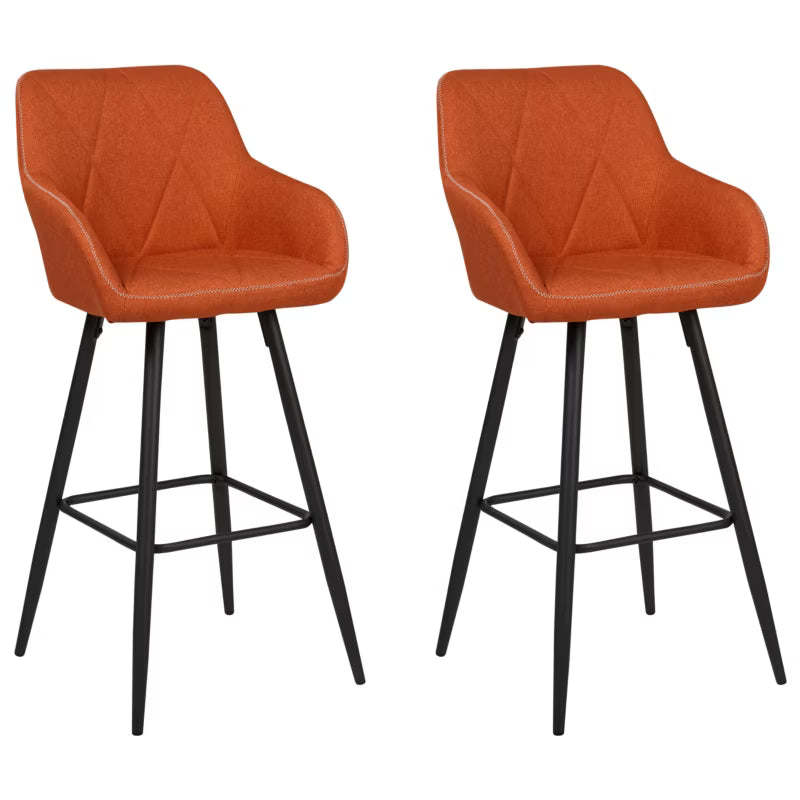 Barstol Darien 50x54x103 cm Orange 2 Stk
