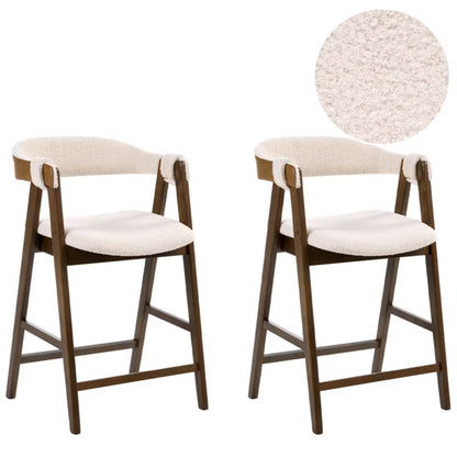 Barstol Day Bouclé Brun og Beige 2 Stk