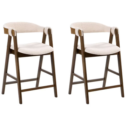 Barstol Day Bouclé Brun og Beige 2 Stk