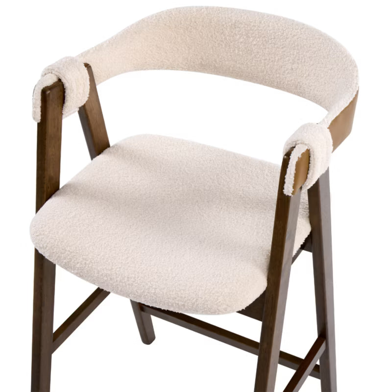 Barstol Day Bouclé Brun og Beige 2 Stk