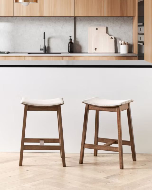 Barstol Dixon 2 Stk. Mørkebrun og Beige