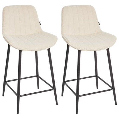 Barstol Dubrovnik Bouclé Lysebeige 2 Stk