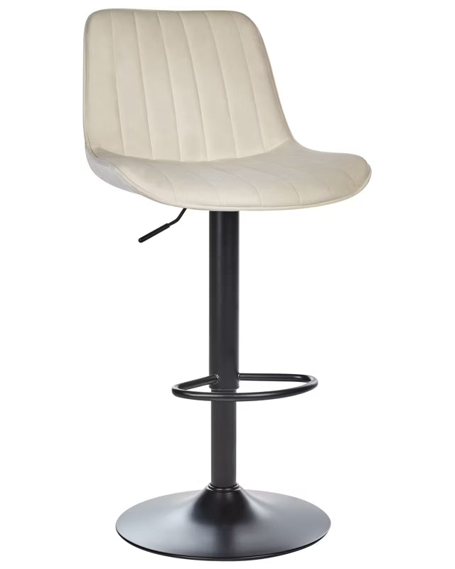 Barstol Dubrovnik Drejelig Velour Lys Beige 2 Stk