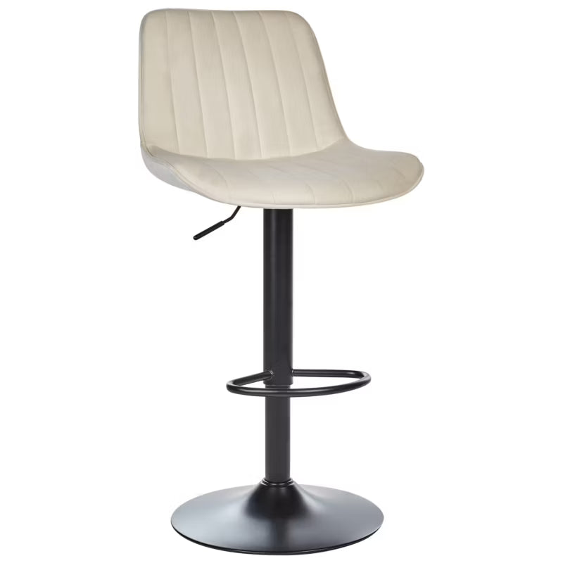 Barstol Dubrovnik Drejelig Velour Lys Beige 2 Stk