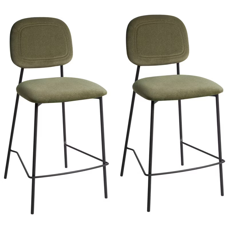 Barstol Duette Velour Olivengrøn 2-Pak