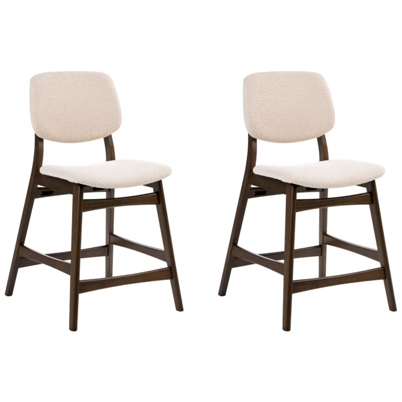 Barstol Elaine Bouclé Brun Lys Beige 2 Stk