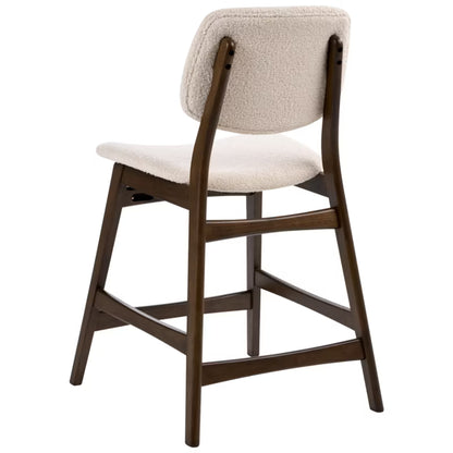 Barstol Elaine Bouclé Brun Lys Beige 2 Stk