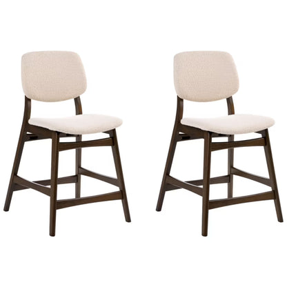 Barstol Elaine Bouclé Brun Lys Beige 2 Stk