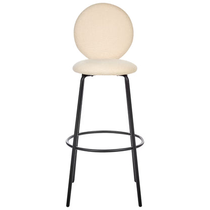 Barstol Emery Bouclé 43x43x107 cm Beige 2 Stk.