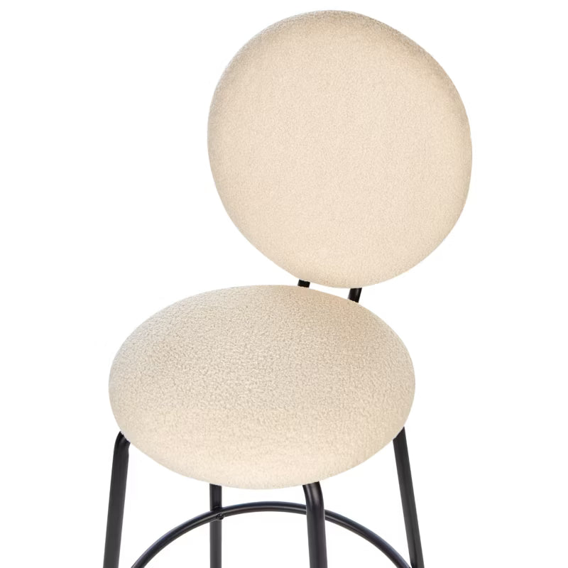 Barstol Emery Bouclé 43x43x107 cm Beige 2 Stk.