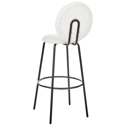 Barstol EMERY Bouclé Hvid 2 Stk