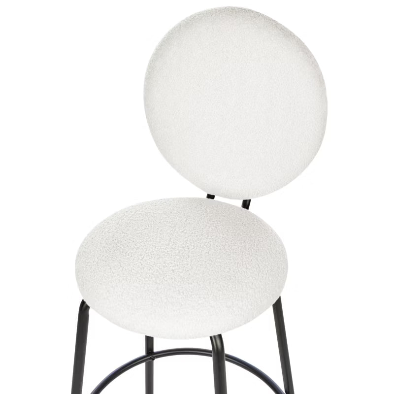Barstol EMERY Bouclé Hvid 2 Stk